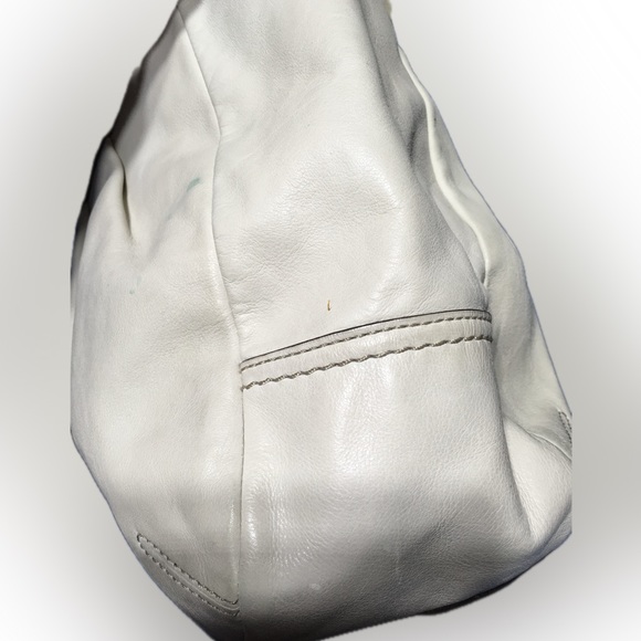 Coach Ergo Pleated Leather Tattersall Lining Hobo Shoulder Handbag Ivory White - Picture 8 of 12